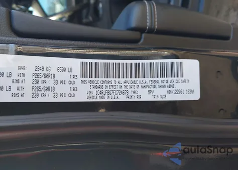 2015 Jeep Grand Cherokee Limited z USA, uszkodzony, nr VIN 1C4RJFBG7FC724678